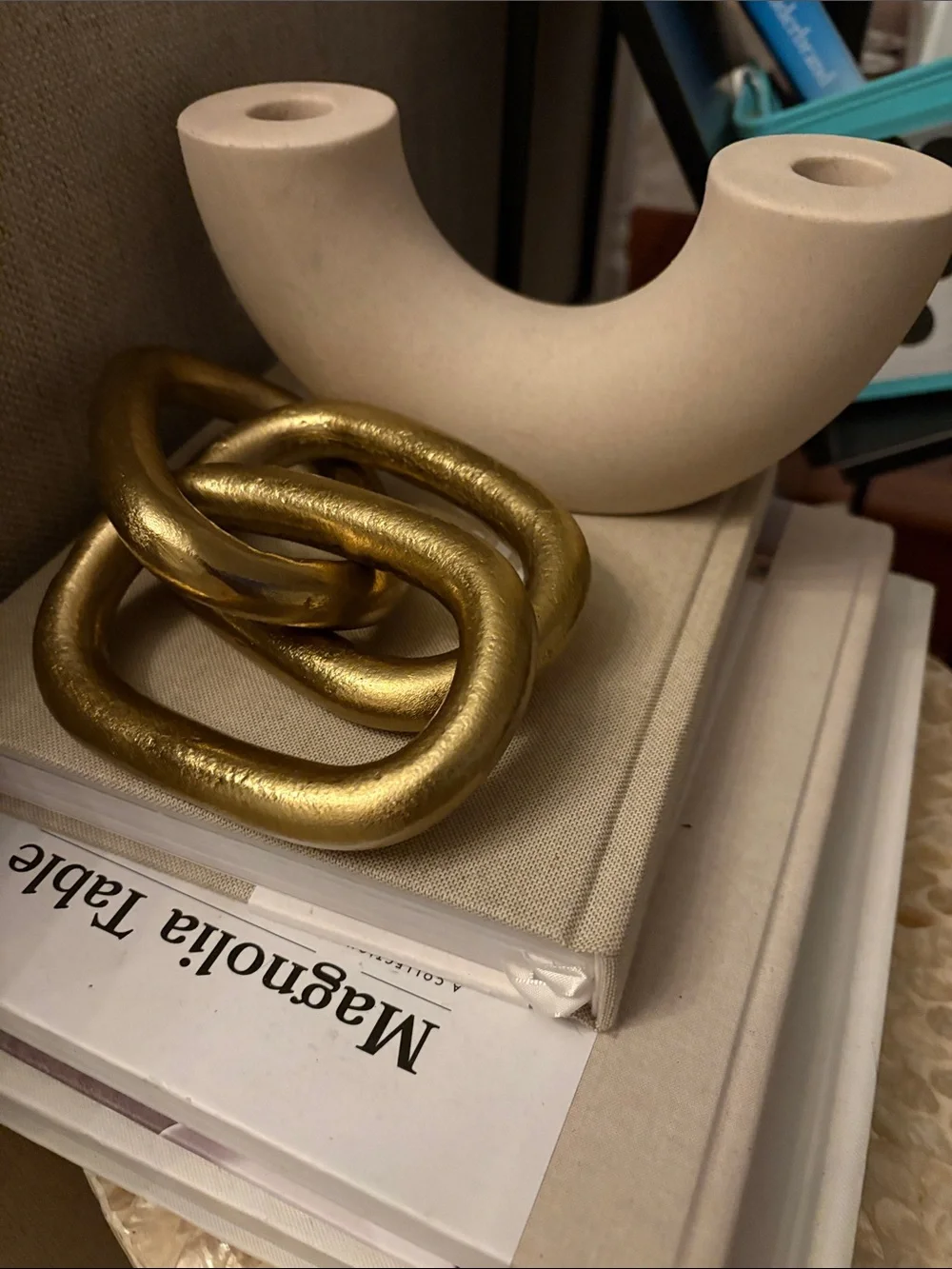 H&M ceramic stoneware candlestick holder